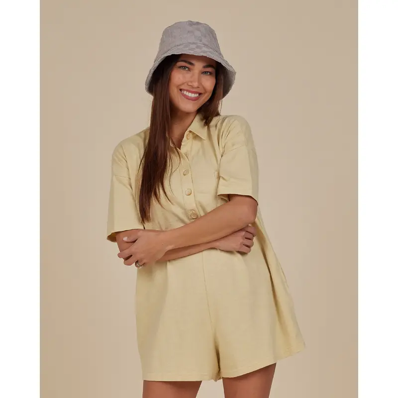Rylee + Cru - Women's Terry Bucket Hat - Cloud Check