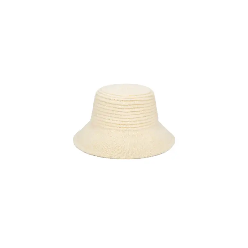 San Diego Hat Company - Women's Pleated Knit Bucket Hat - Oatmeal