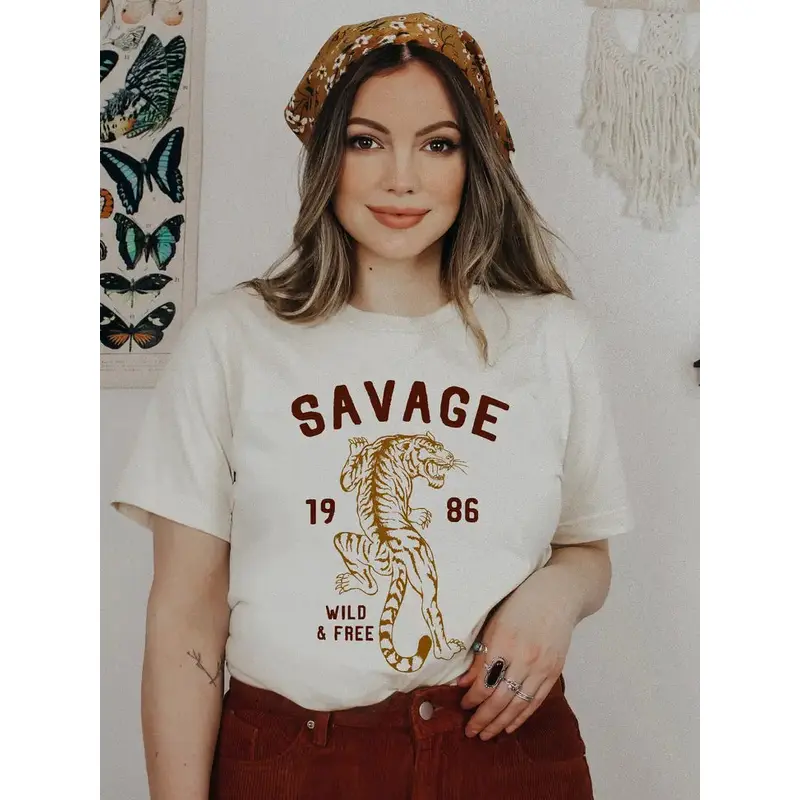 Savage Women's Tee - Heather Dust