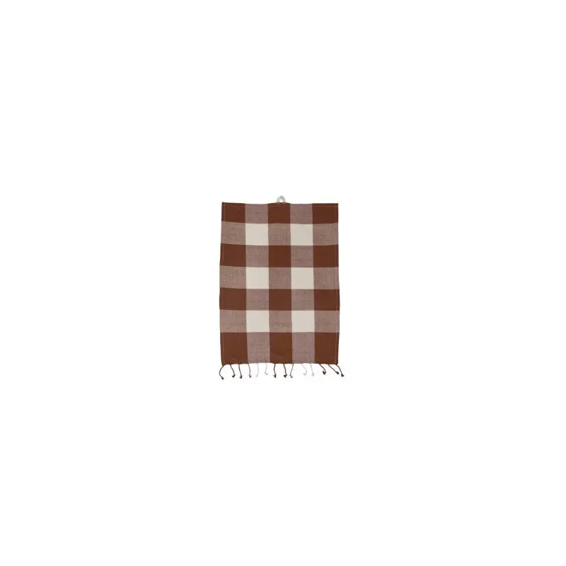 Woven Cotton Tea Towel - Red Plaid