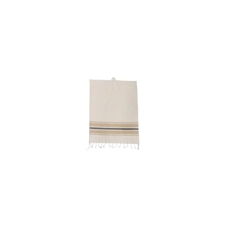 Woven Cotton Tea Towel - Tan Stripe