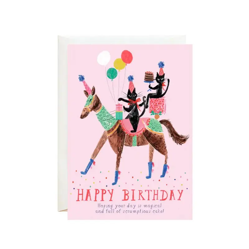 A Unicorn is Eating My Cake Greeting Card