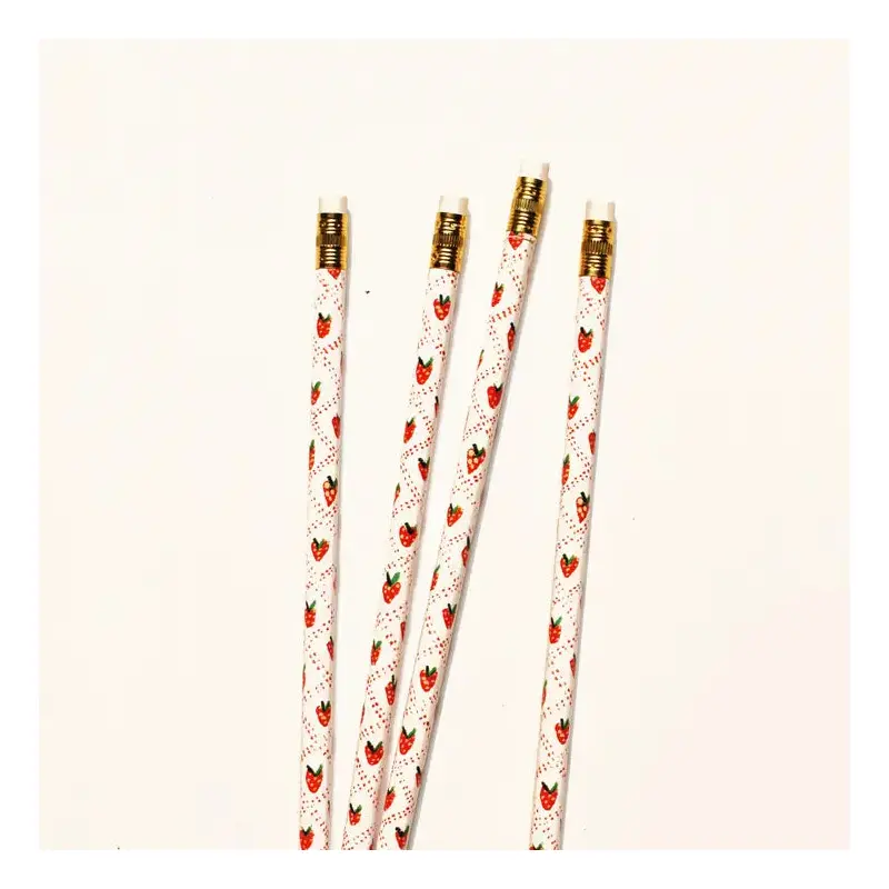 Strawberry Pencils - Set of 4