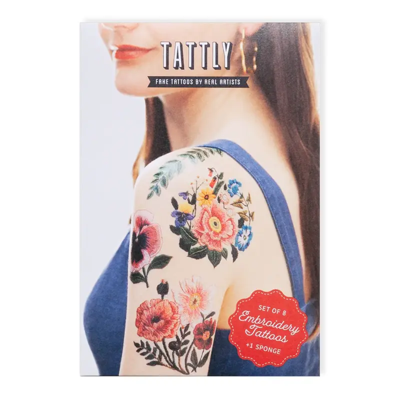Tattly - Embroidery Tattoo Set