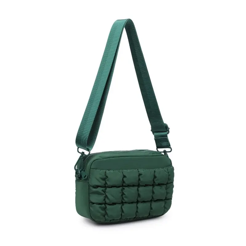 Sol and Selene: Inspiration - Quilted Nylon Crossbody - Emerald