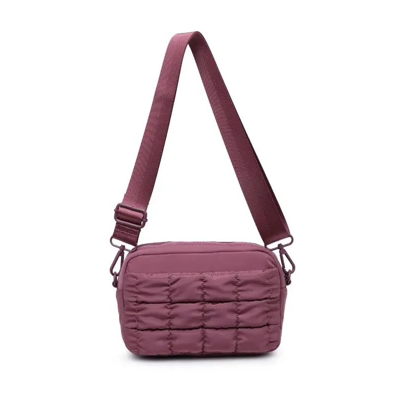 Sol and Selene: Inspiration - Quilted Nylon Crossbody - Mauve