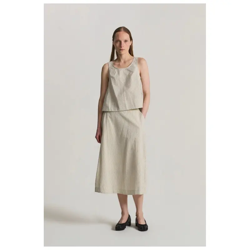 The Florence Top - Ivory-Blue