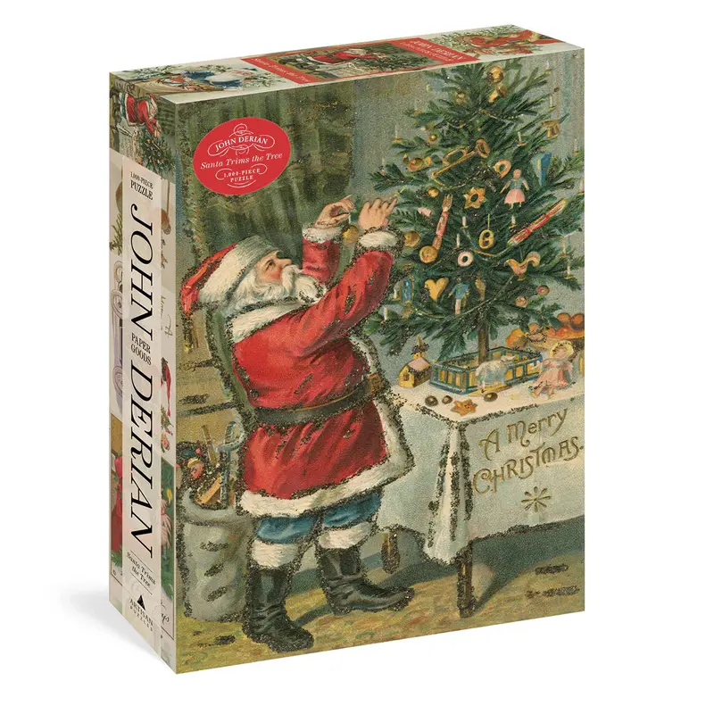 1000 Piece Puzzle - Santa Trims the Tree - John Dorian