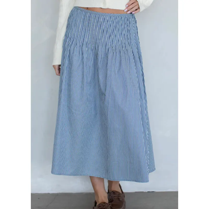 Sloane Skirt - Blue Stripe