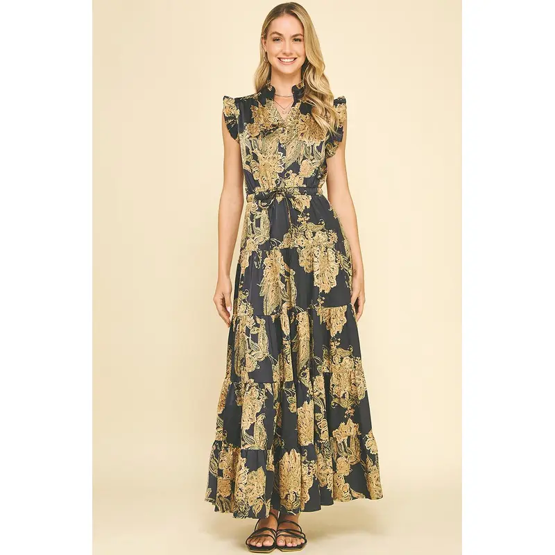 Tiered Maxi Dress - Ink Multi