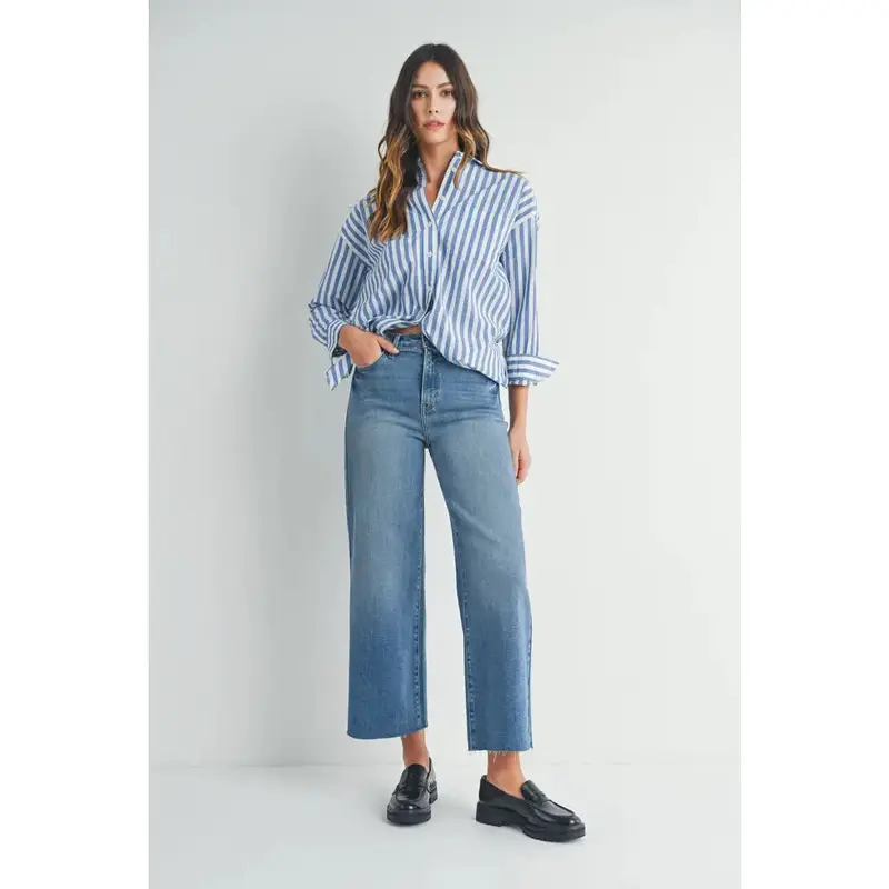 Scissor Cut Wide Leg - Medium Denim