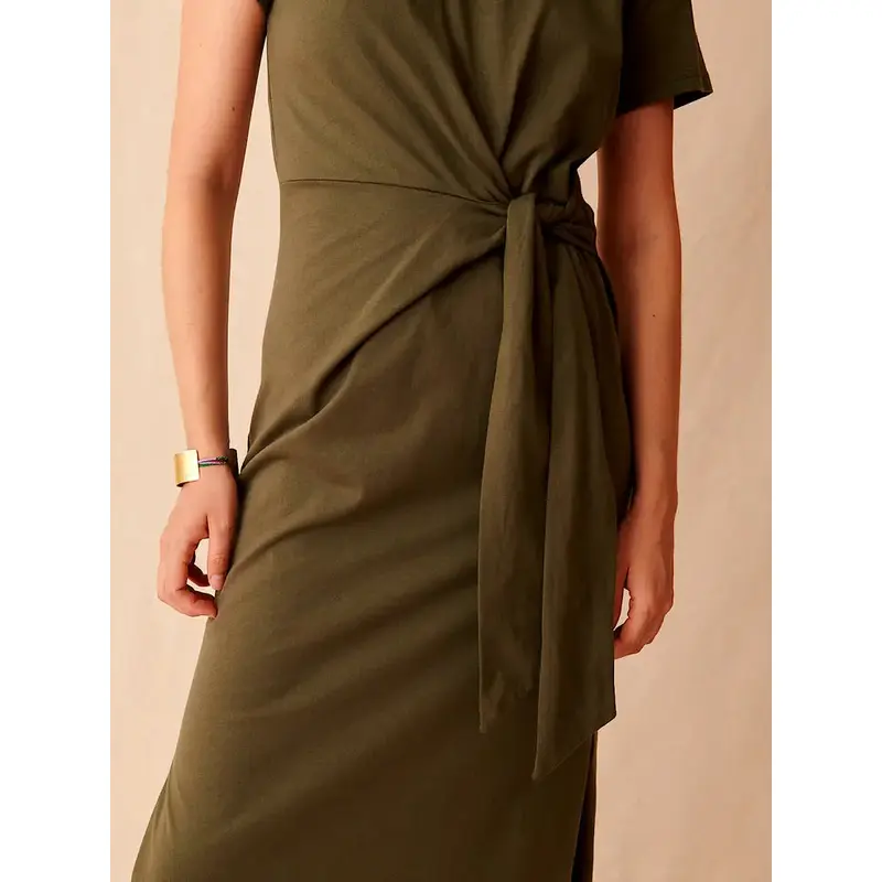 Siriel Midi T-Shirt Dress - Kaki