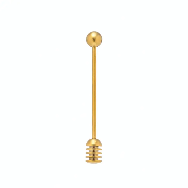 Stainless Steel Honey Dipper - Gold Finish