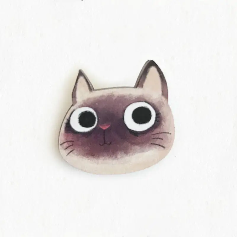 The Little Red House - Siamese Wooden Pin