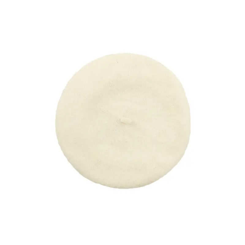 Solid Wool Beret - Off White