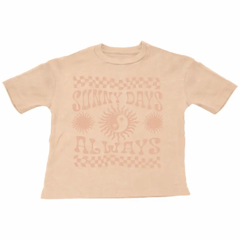 Sunny Days Always Graphic Tee - Peach