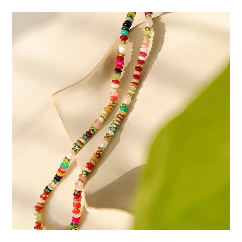 Sunny Non-Tarnish Boho Color Beaded Necklace