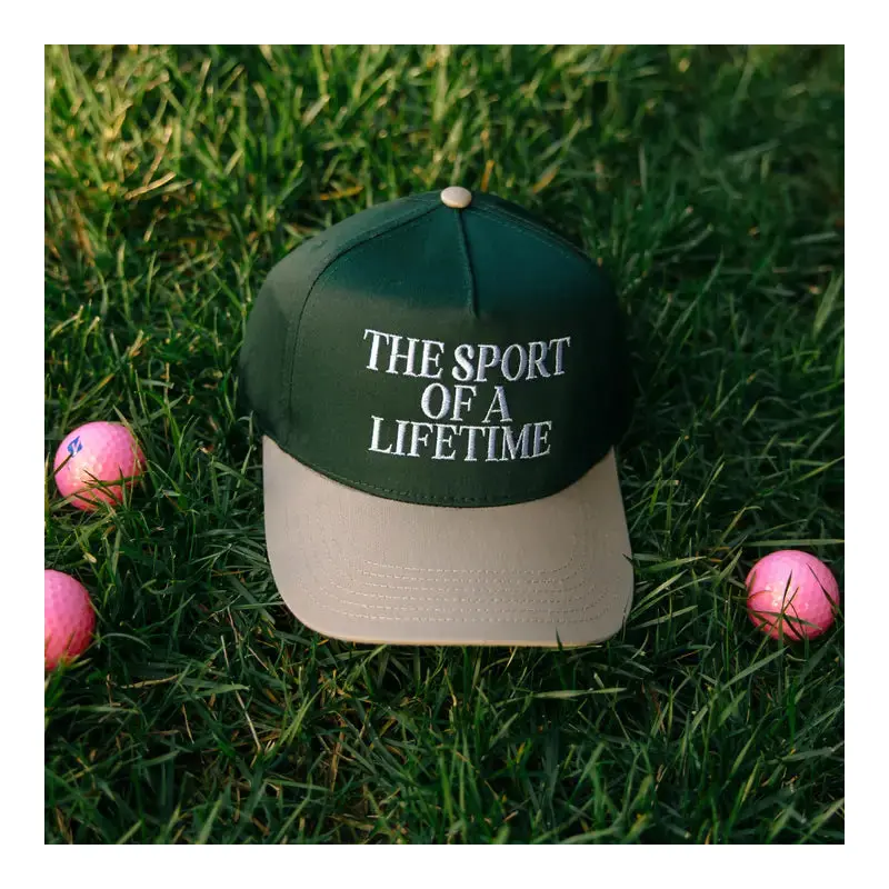 The Sport of A Lifetime Hat - Dark Green + Khaki