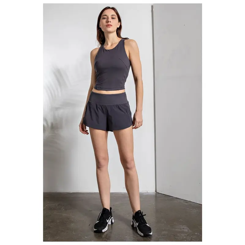 Stretch Woven Active Short - Charcoal