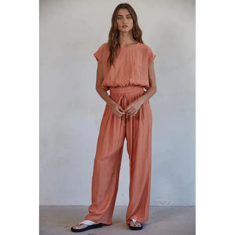 Venice Sun Pant Set - Red Orange