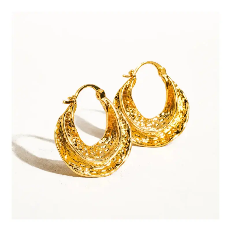 Winfred 18K Gold Swirl Hoop Earring
