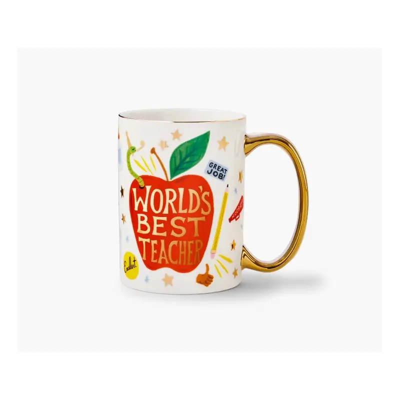 Rifle Paper Co. - Porcelain Mug - World's Best Teacher