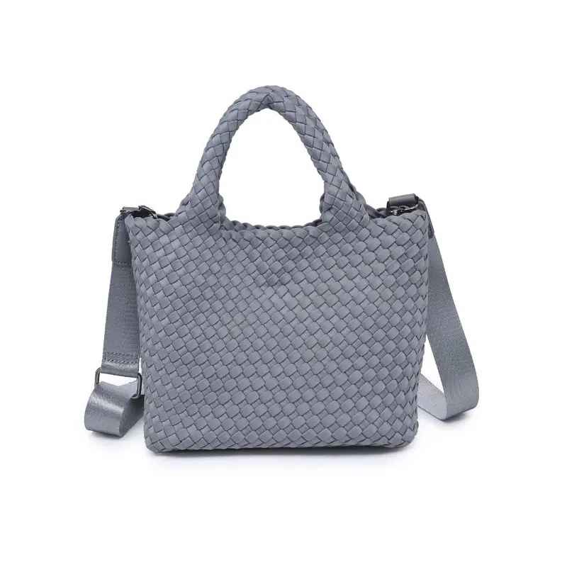 Sky's The Limit - Small Woven Neoprene Crossbody - Gray