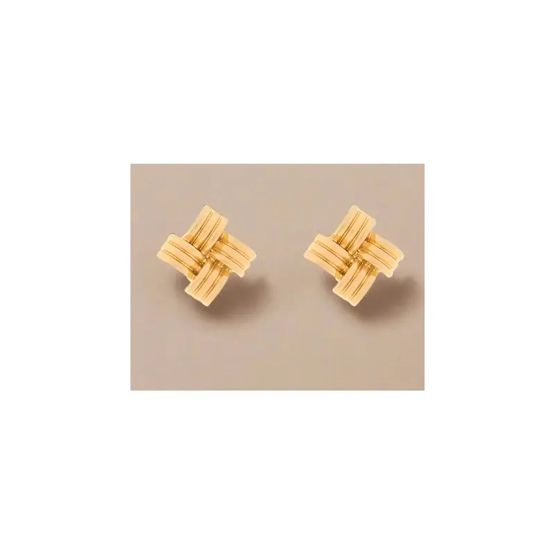 Textured Square Cluster Earrings - Gold