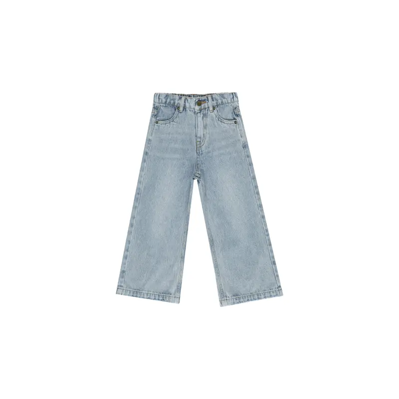 Rylee + Cru - Straight Leg Pant - Light Washed Denim