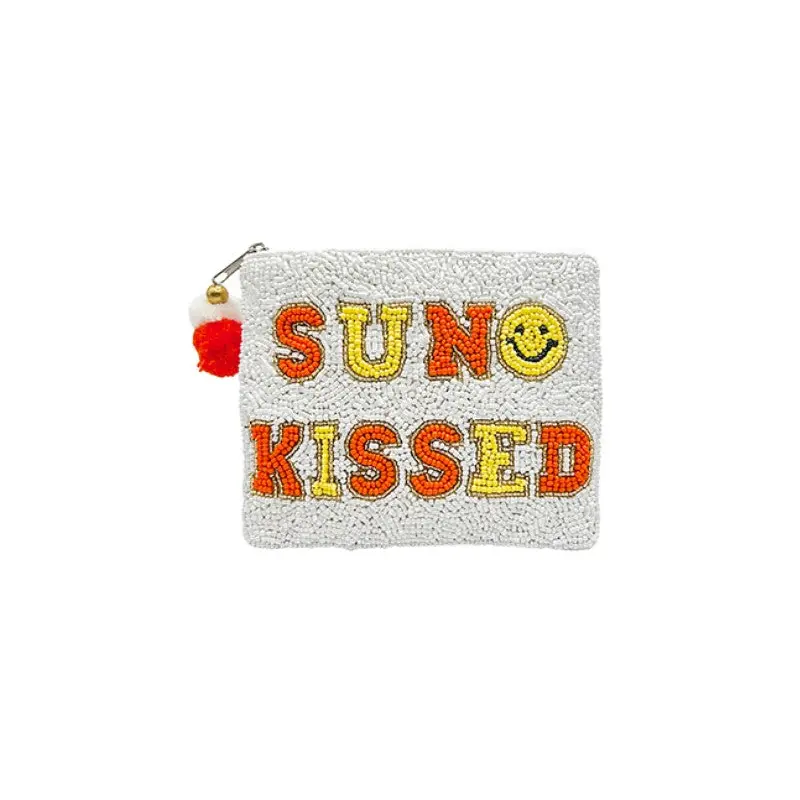 Sun Kissed Beaded Coin Pouch