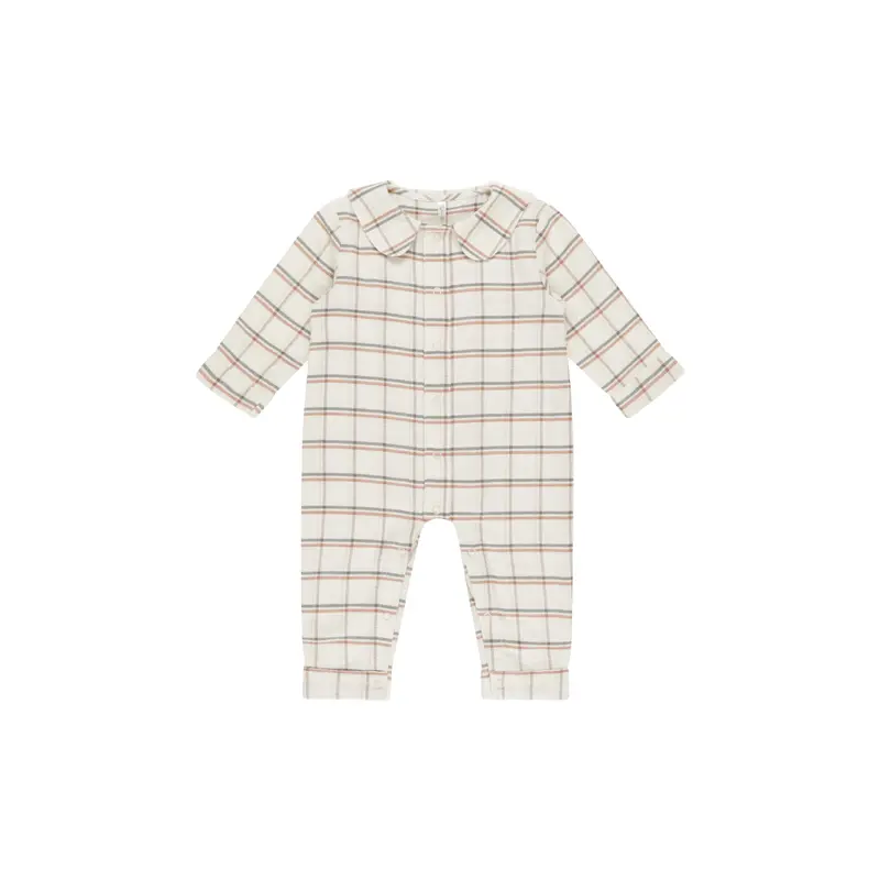 Rylee + Cru - Baby Pajama Romper - Holiday Plaid