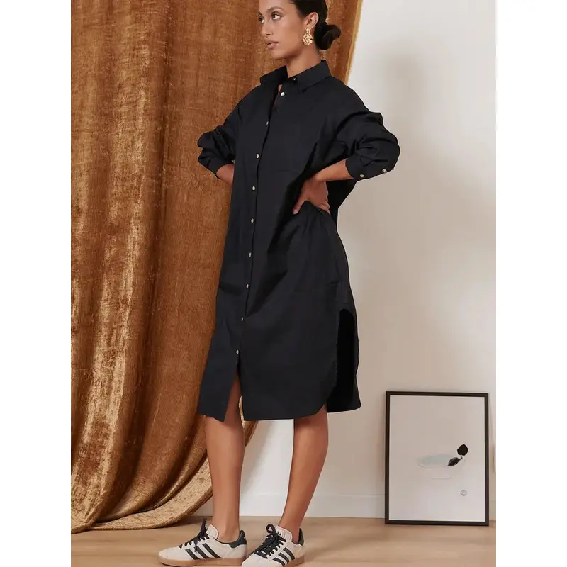 Salvador Shirt Dress - Black