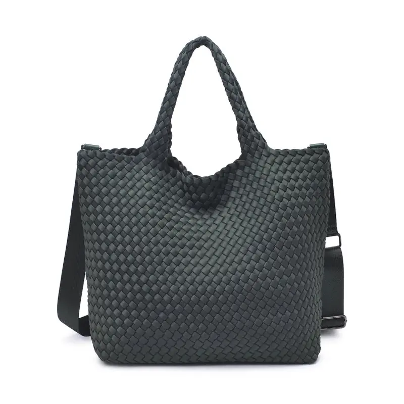 Sol and Selene: Sky's The Limit - Medium Woven Neoprene Tote - Olive