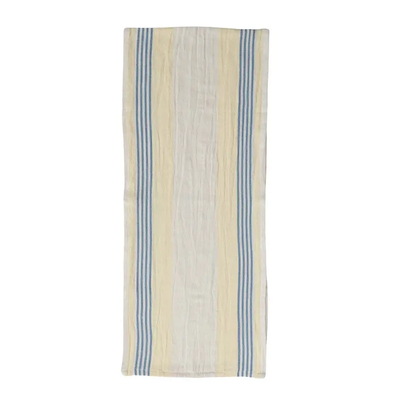 Woven Cotton Table Runner with Stripes