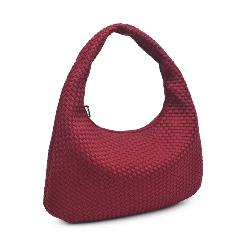 Sol and Selene: Dare to Dream - Large Woven Neoprene Hobo - Wine