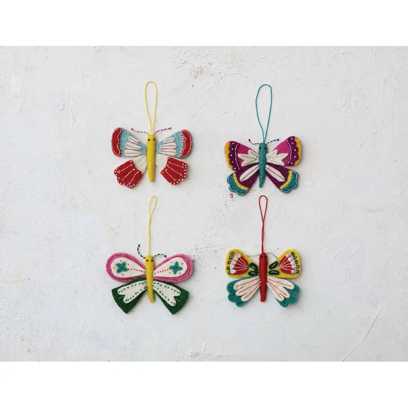 Wool Felt Butterfly Ornament