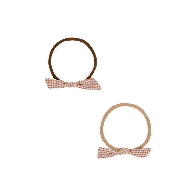 Rylee + Cru - Little Knot Headband - Poppy Gingham (Beige)