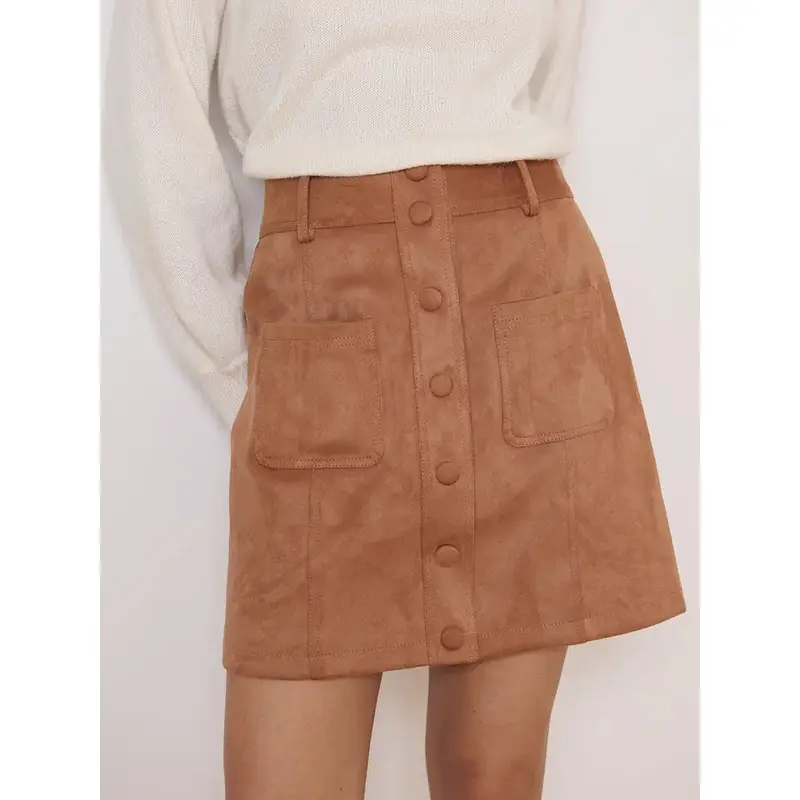 Short Suede Skirt - Tom