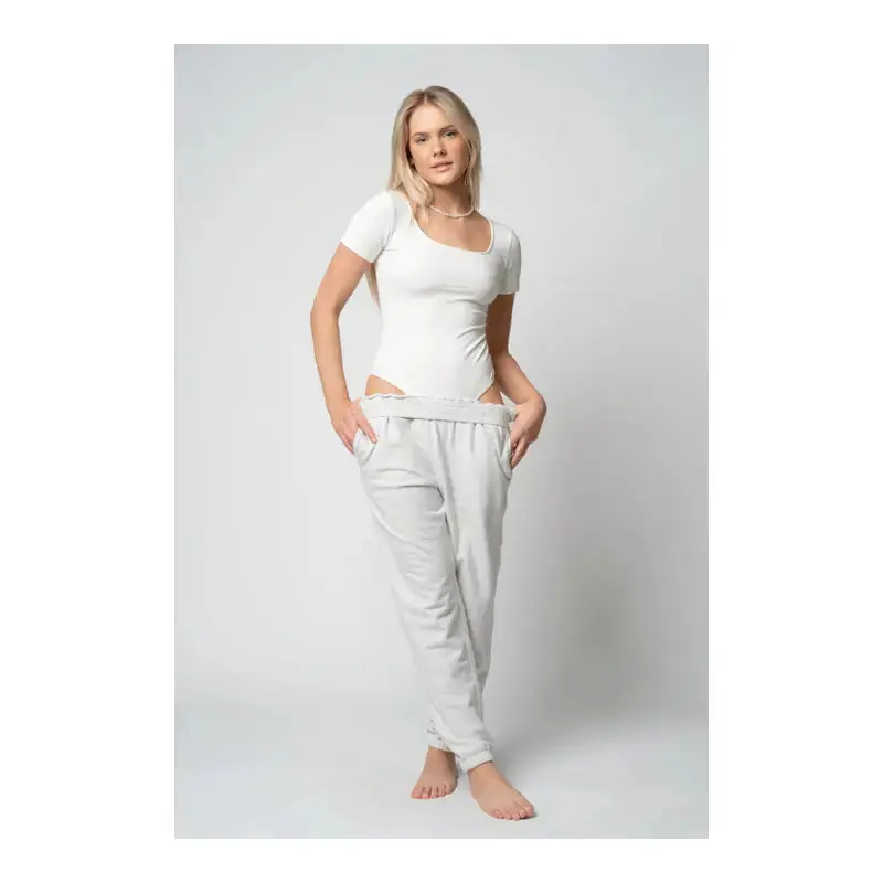 Square Neck Bodysuit - Snow White