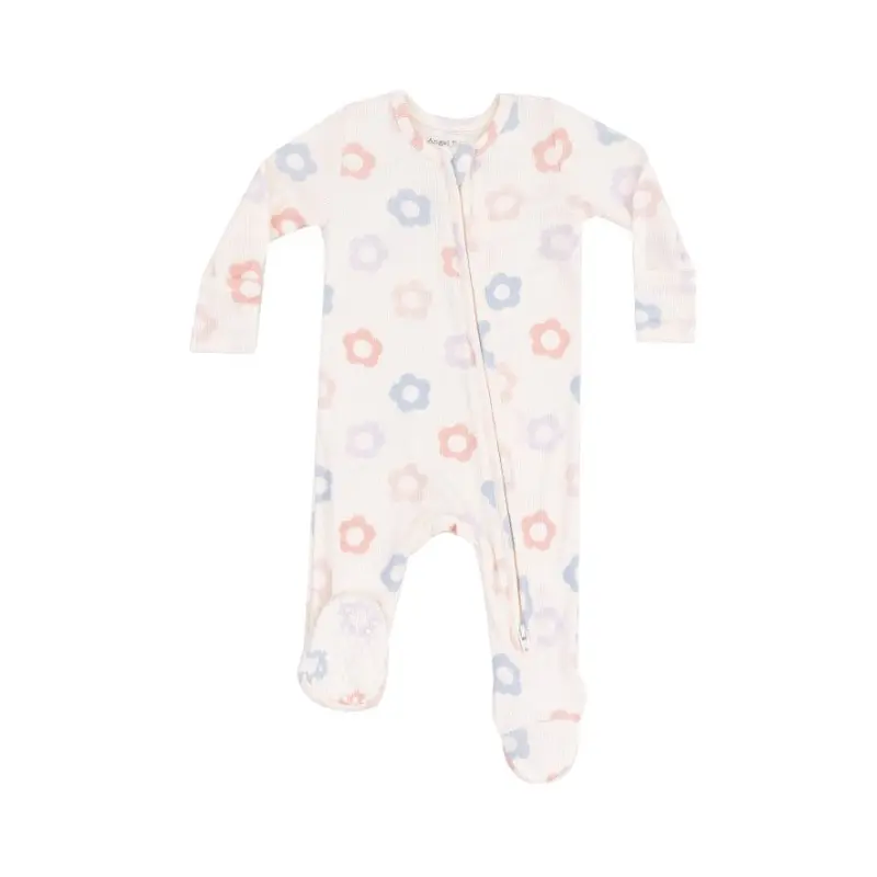Two Way Zipper Footie - Daisy Pop