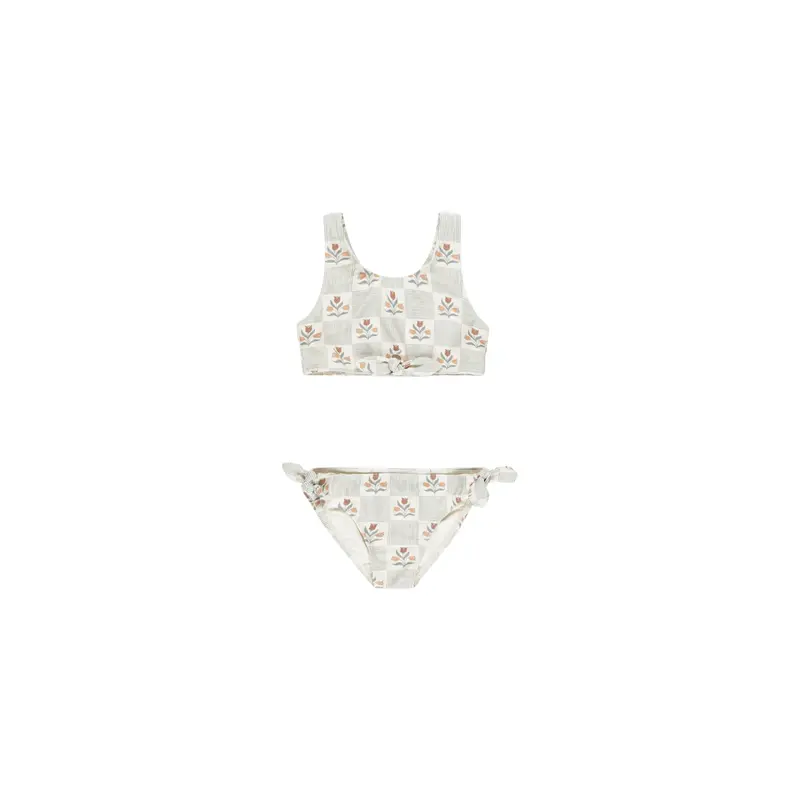 Rylee + Cru - Knotted Bikini - Garden Grid
