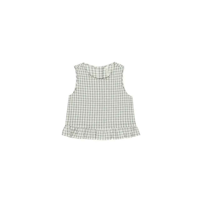 Rylee + Cru - Oceanside Top - Eucalyptus Gingham
