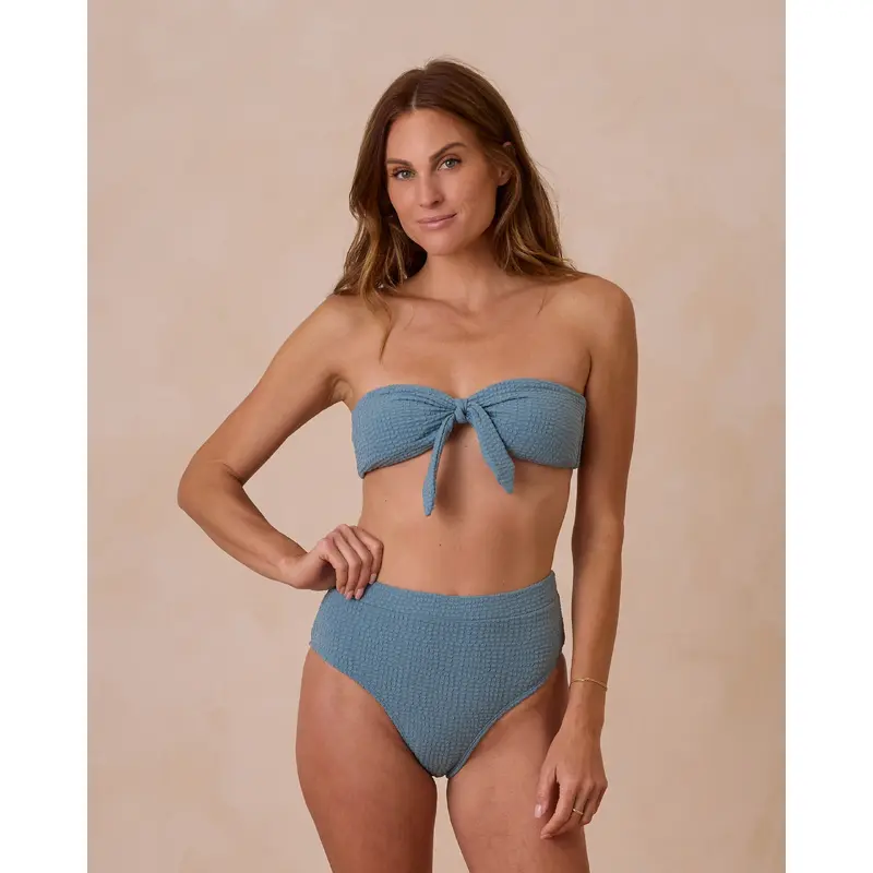 Rylee + Cru - Women's Banded High Cut Bikini Bottom - Ocean