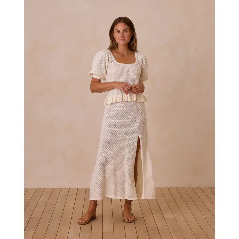 Rylee + Cru - Women's Knit Skirt - Ivory