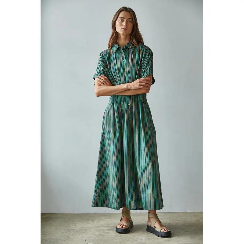Striped Dress - Green
