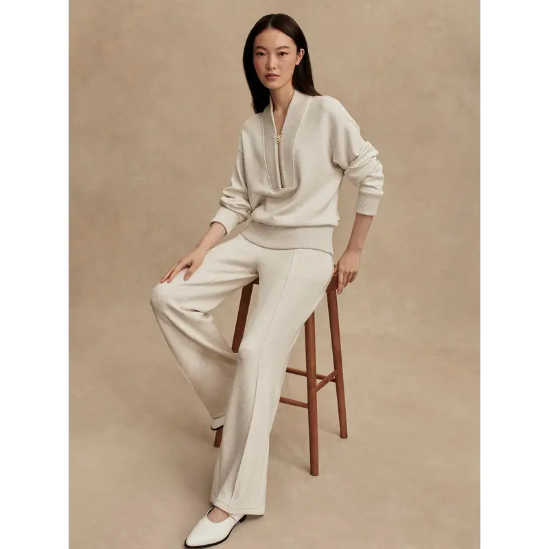 Varley - The Wide Leg Pant 28" - Ivory Marl